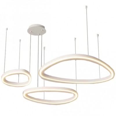 Φωτιστικό Κρεμαστό Φ110cm LED 100W 14000lm 230V Λευκό Φως σε Λευκό CALISTA